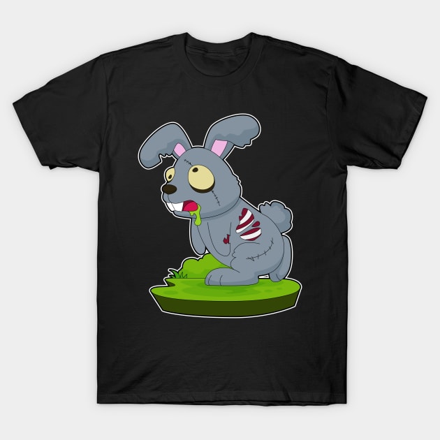 Rabbit Halloween Zombie T-Shirt by Markus Schnabel